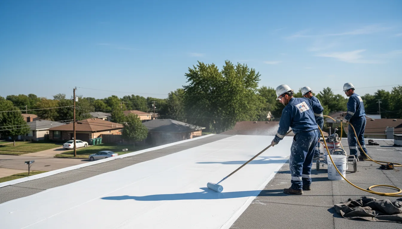 Commercial roof coating in Fredericksburg, IA near me